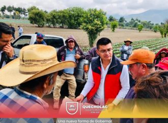 El Presidente Municipal de Quecholac el Lic. José Alejandro Martínez Fuentes sostuvo una reunión con los Comisariados Ejidales en la comunidad de Palmarito Tochapan.