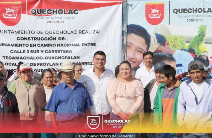 José Alejandro Martínez Fuentes dio el Banderazo de Arranque de Obra por Adoquinamiento en la Comunidad de Froylan C. Manjarrez.