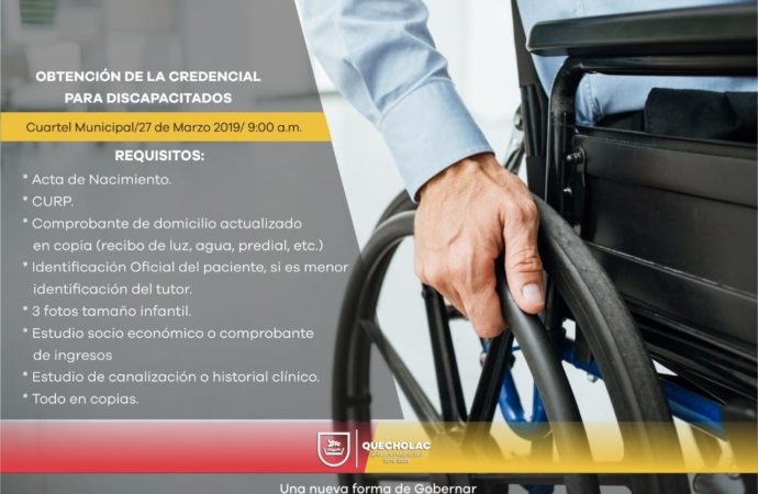 Tramita tu Credencial de Discapacidad
