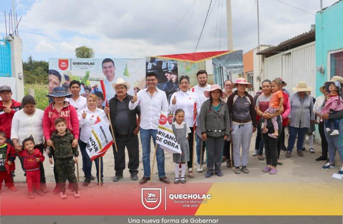 José Alejandro Martínez Fuentes dio Banderazo de Arranque de Obra en la Comunidad de Palmarito Tochapan.