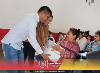 José Alejandro Martínez Fuentes entrega más de 1,200 Despensas en el Municipio de Quecholac a través de DIF.
