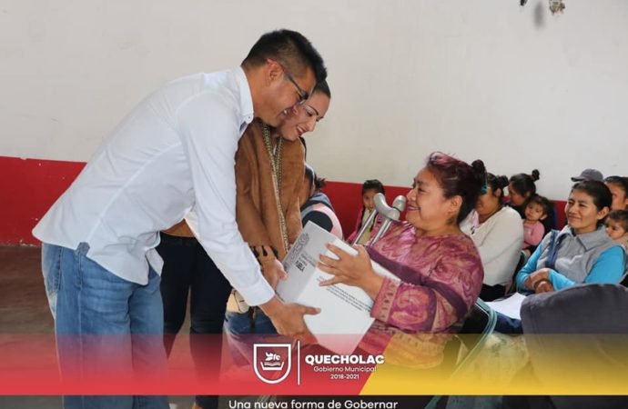 José Alejandro Martínez Fuentes entrega más de 1,200 Despensas en el Municipio de Quecholac a través de DIF.