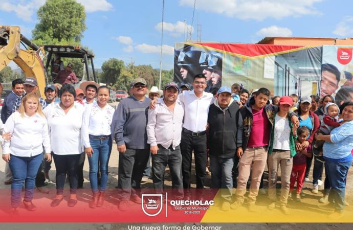 José Alejandro Martínez Fuentes no se olvida de las comunidades, Arranca obra en San Cayetano.