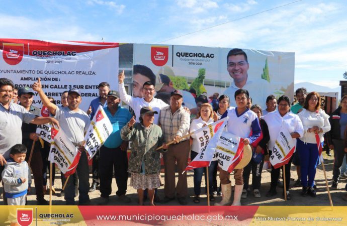 José Alejandro Martínez Fuentes invierte más de $600,000 pesos para Red de Agua Potable en Quecholac.