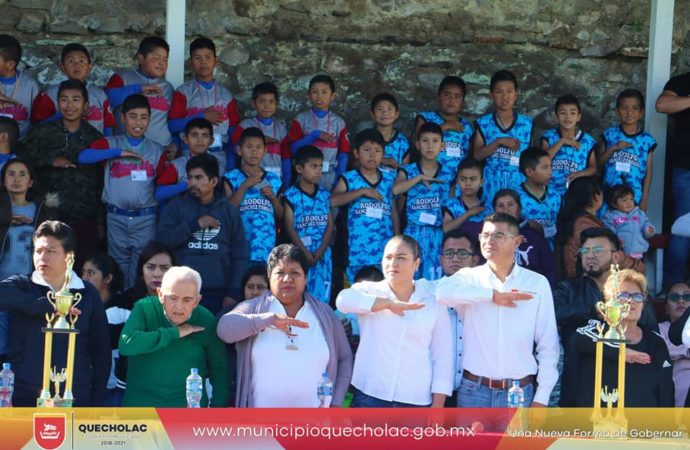 José Alejandro Martínez Fuentes llevó a cabo la inauguración de los Juegos Deportivos Escolares 2019 – 2020 en Quecholac.