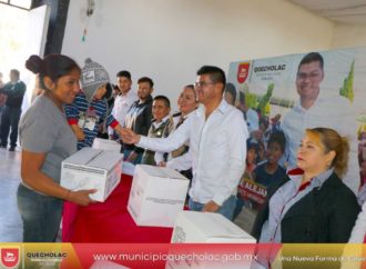 José Alejandro Martínez Fuentes inició la 5ta. Entrega de Despensas en Quecholac.