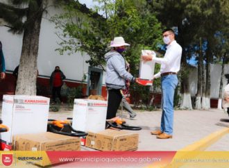 José Alejandro Martínez Fuentes hizo entrega de 43 kits de Herramientas en Quecholac.