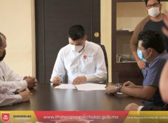 José Alejandro Martínez Fuentes firmó convenio para un nuevo campus de la IEDEP en el Municipio de Quecholac.