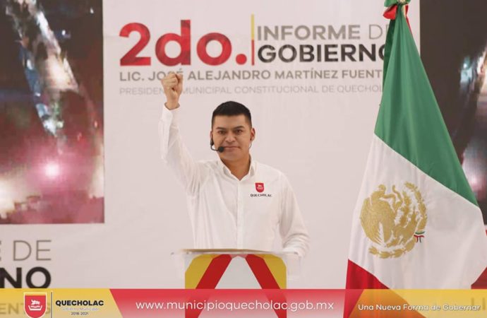 José Alejandro Martínez Fuentes dio su Segundo Informe de Gobierno.