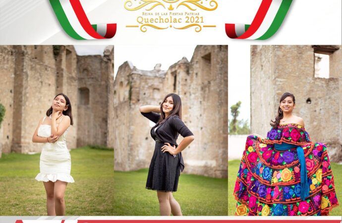 Presentan en Quecholac candidatas a Reina de las Fiestas Patrias.