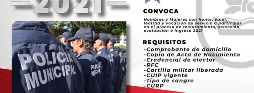 Se abre convocatoria para formar parte del Equipo de Policia municipal de Quecholac