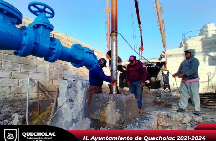 Realizan Mantenimiento de Pozo de Agua Potable en Quecholac.